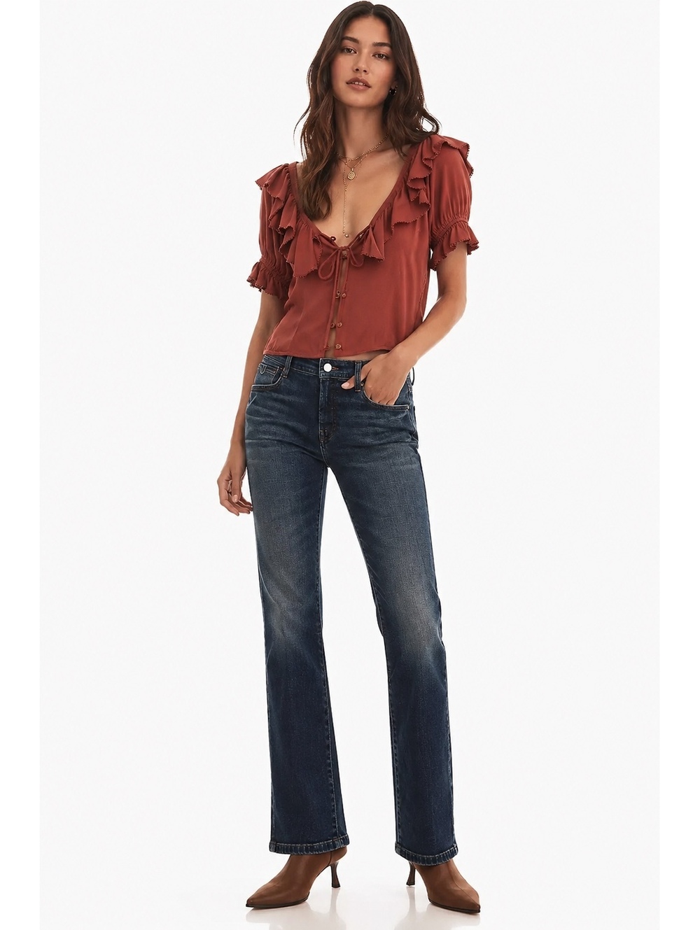 NWT Anthropologie Pilcro Low-Rise Relaxed Straight-Leg Jeans 30